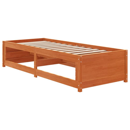 vidaXL Day Bed without Mattress Wax Brown 90x200 cm Solid Wood Pine