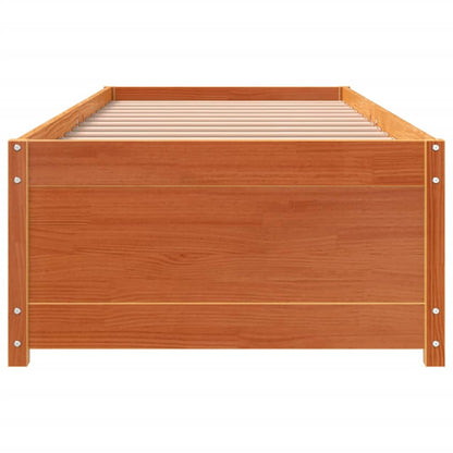vidaXL Day Bed without Mattress Wax Brown 90x190 cm Single Solid Wood Pine