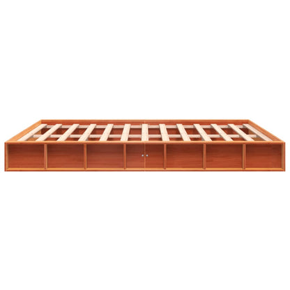 vidaXL Bed Frame without Mattress Wax Brown 200x200 cm Solid Wood Pine