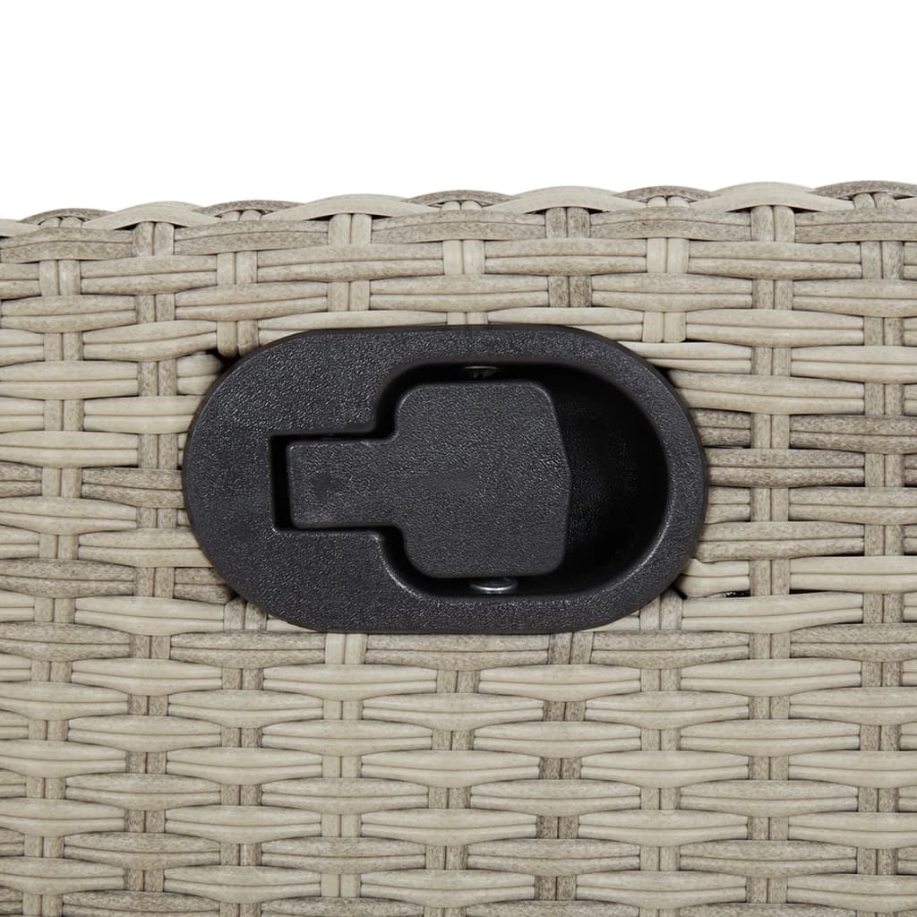 vidaXL 5 Piece Garden Dining Set with Cushions Light Grey Poly Rattan