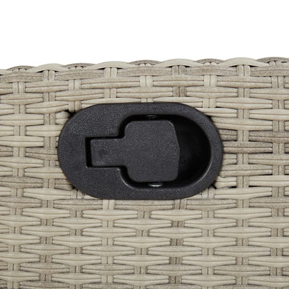 vidaXL 5 Piece Garden Dining Set with Cushions Light Grey Poly Rattan