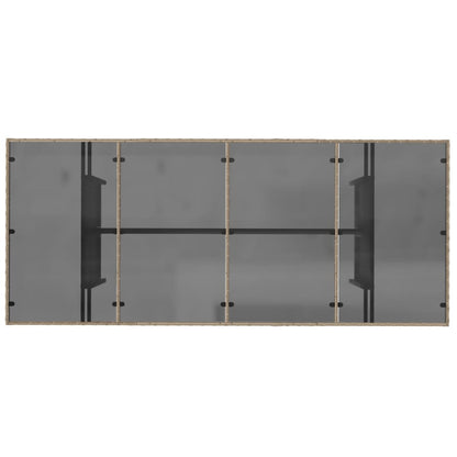 vidaXL Garden Table | Beige | PE rattan | 190 cm long, 80 cm wide, 75 cm high