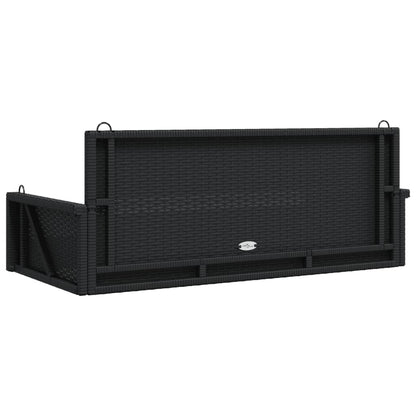 vidaXL Swing Bench Black 119x56x48 cm Poly Rattan