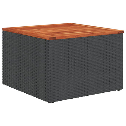 vidaXL Garden Table | Black and Brown | PE Rattan | Compact | Durable