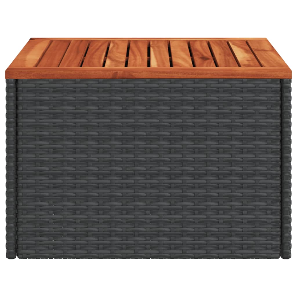 vidaXL Garden Table | Black and Brown | PE Rattan | Compact | Durable
