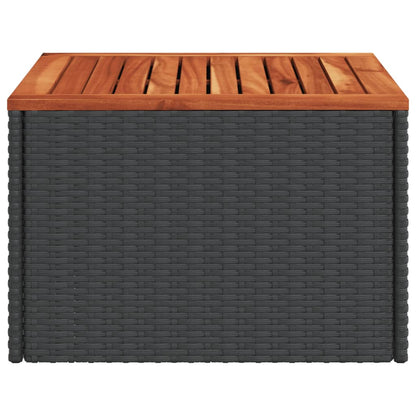 vidaXL Garden Table | Black and Brown | PE Rattan | Compact | Durable