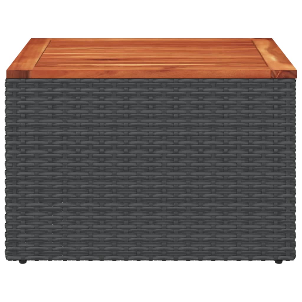 vidaXL Garden Table | Black and Brown | PE Rattan | Compact | Durable