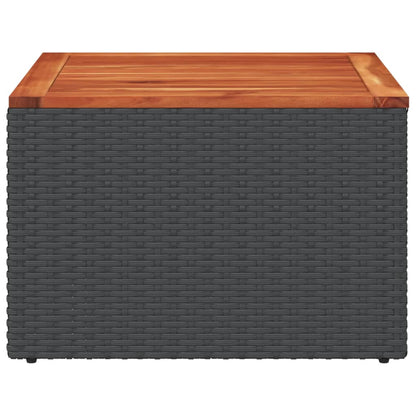 vidaXL Garden Table | Black and Brown | PE Rattan | Compact | Durable