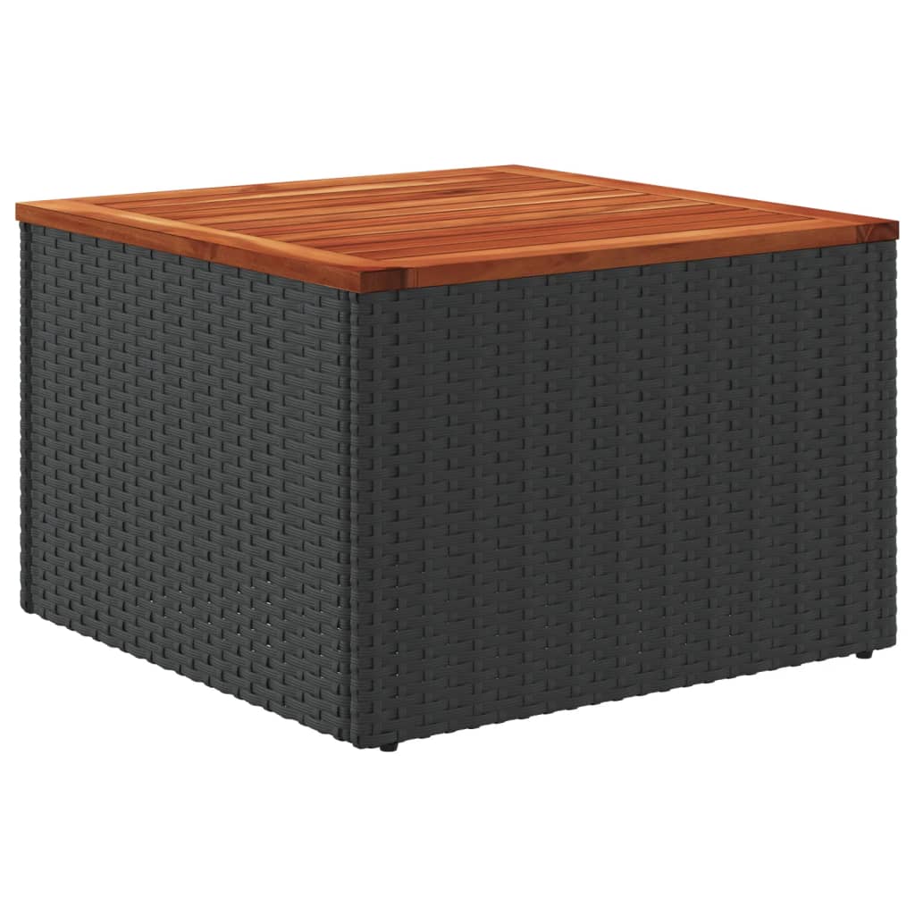 vidaXL Garden Table | Black and Brown | PE Rattan | Compact | Durable