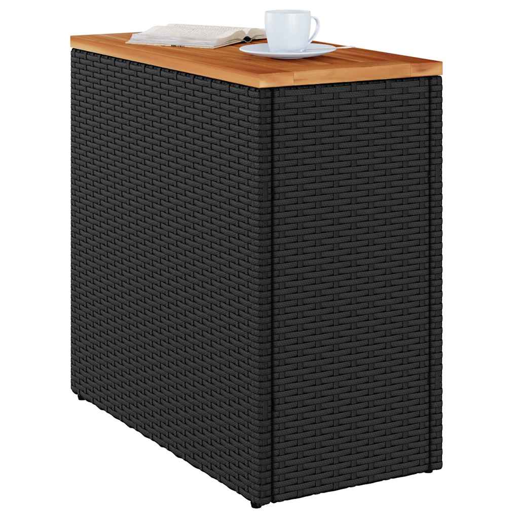 vidaXL Garden Side Table | Black and Brown