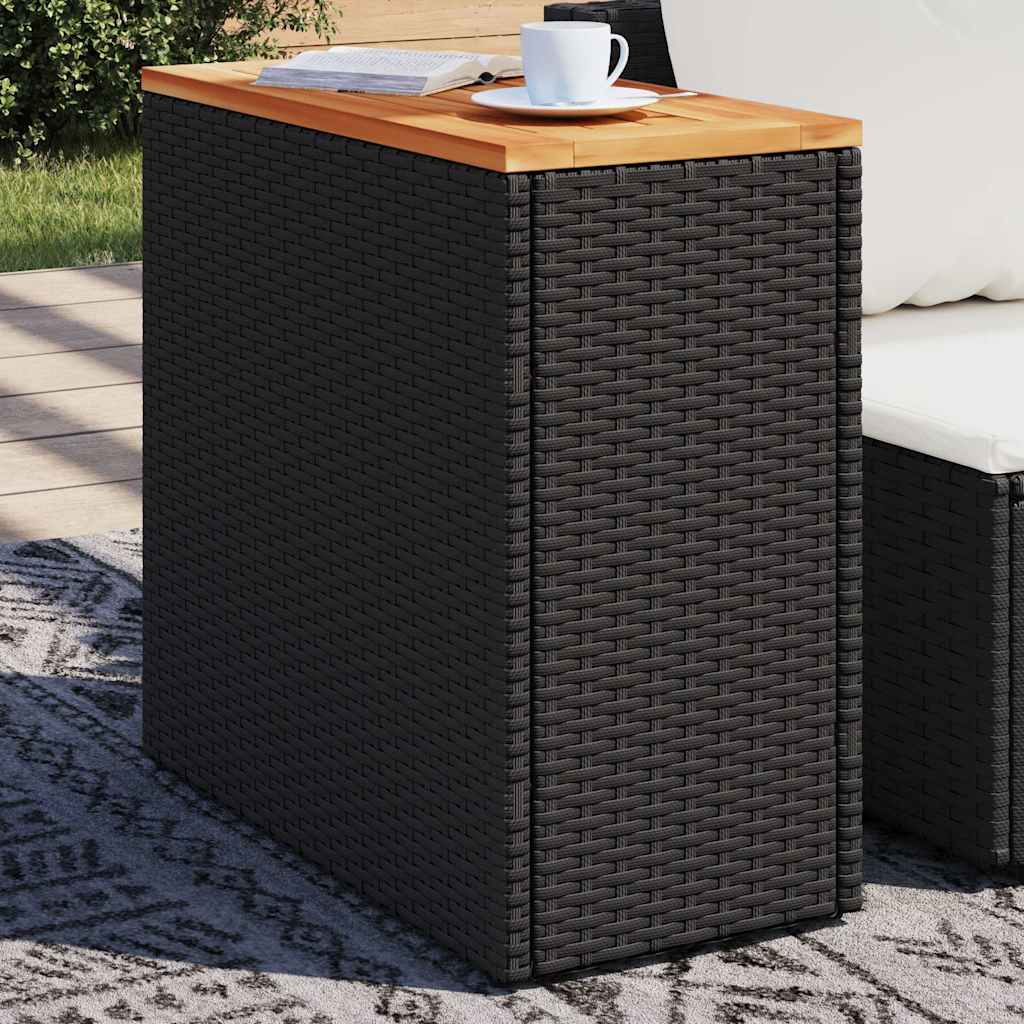 vidaXL Garden Side Table | Black and Brown