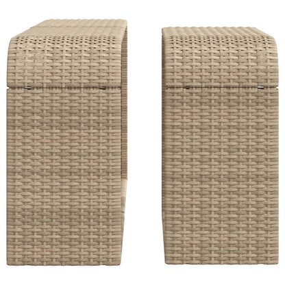 vidaXL Storage Shelves 2 pcs Beige Poly Rattan