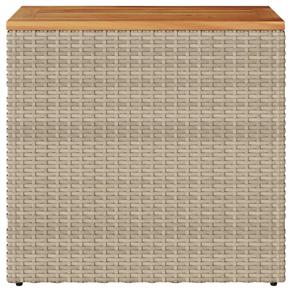 vidaXL Garden Side Table with Wooden Top Beige 58x27.5x55 cm