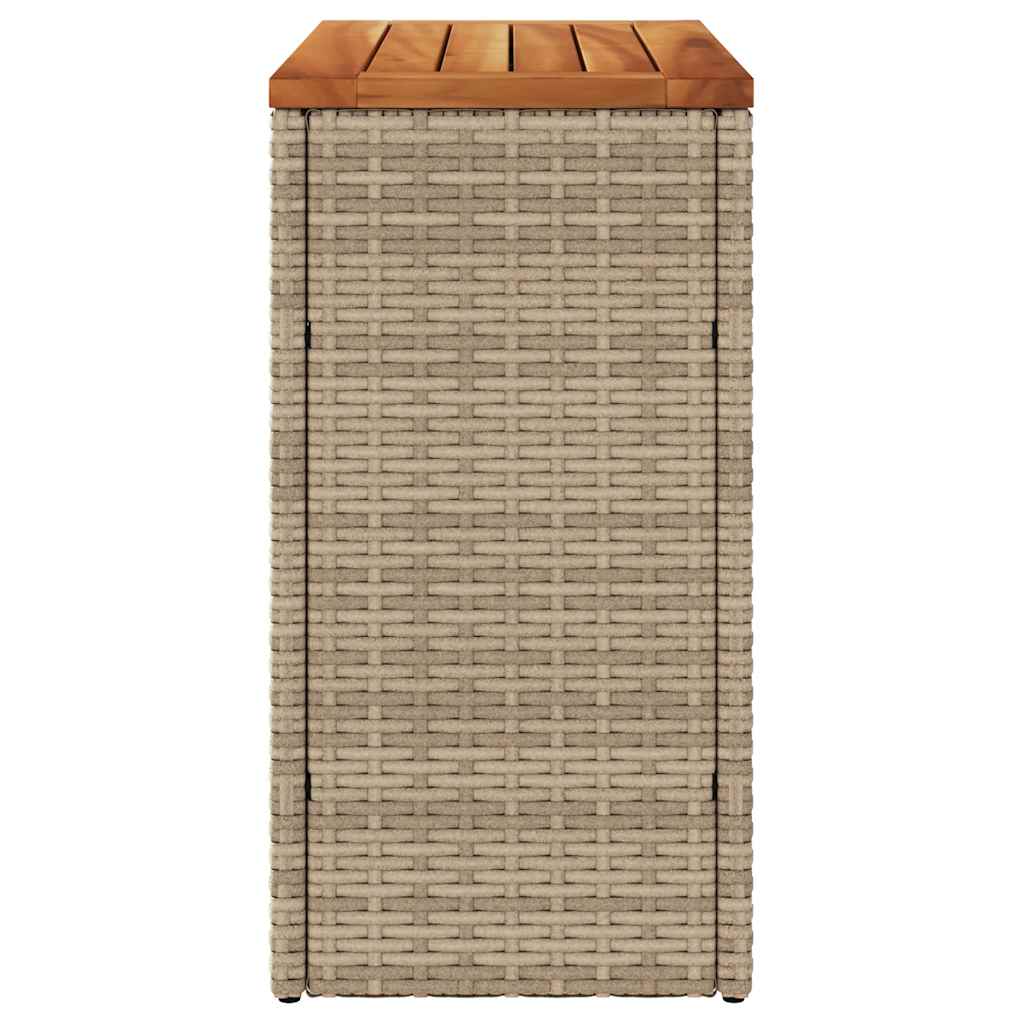 vidaXL Garden Side Table with Wooden Top Beige 58x27.5x55 cm