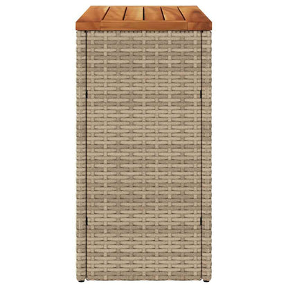 vidaXL Garden Side Table with Wooden Top Beige 58x27.5x55 cm