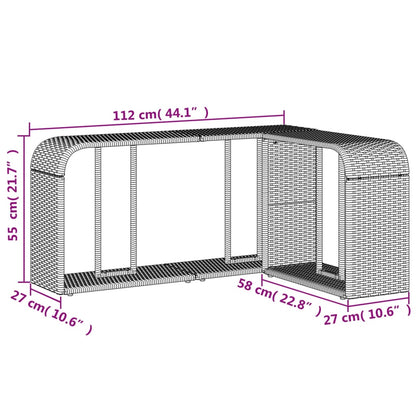 vidaXL Storage Shelves 2 pcs Light Grey Poly Rattan
