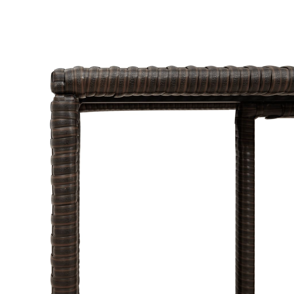 vidaXL Storage Shelves 2 pcs Brown Poly Rattan