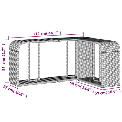 vidaXL Storage Shelves 2 pcs Brown Poly Rattan
