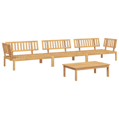 vidaXL Pallet Sofa Set | Natural Wood | Solid Acacia wood | Large | Modular