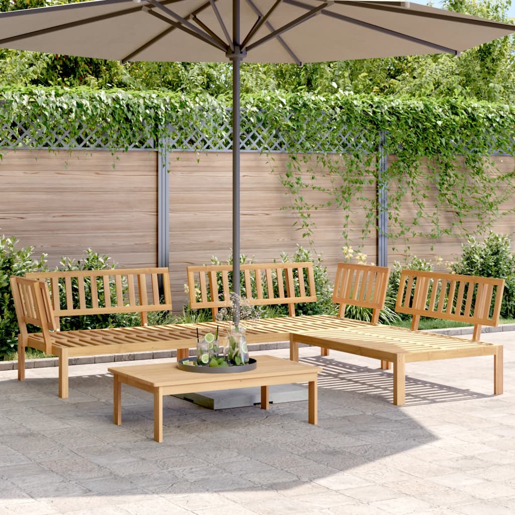 vidaXL Pallet Sofa Set | Natural acacia wood | Solid acacia wood | Large