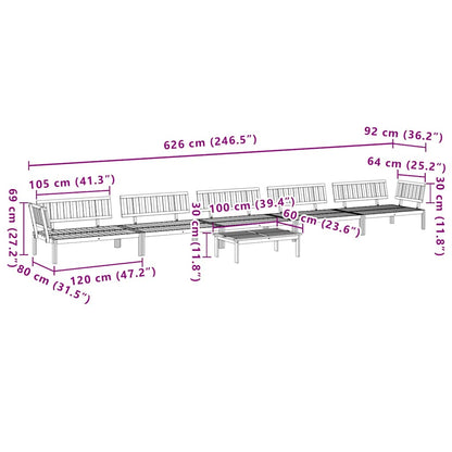 vidaXL 6 Piece Garden Pallet Sofa Set Solid Wood Acacia