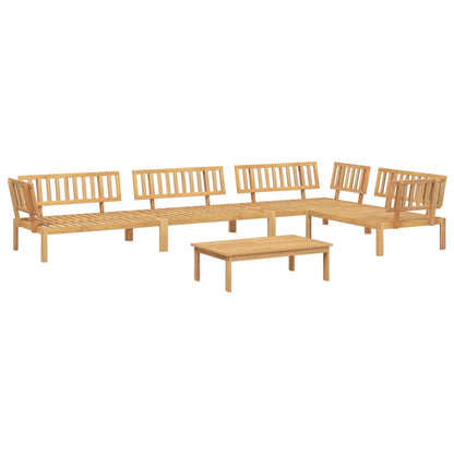 vidaXL Pallet Sofa Set | Brown | Solid Acacia wood | Medium | Modular
