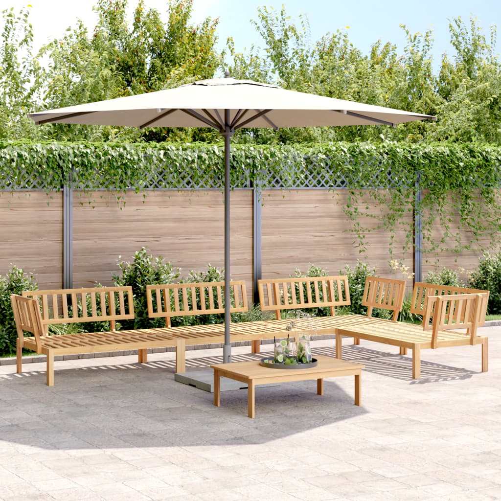 vidaXL Pallet Sofa Set | Brown | Solid Acacia wood | Medium | Modular