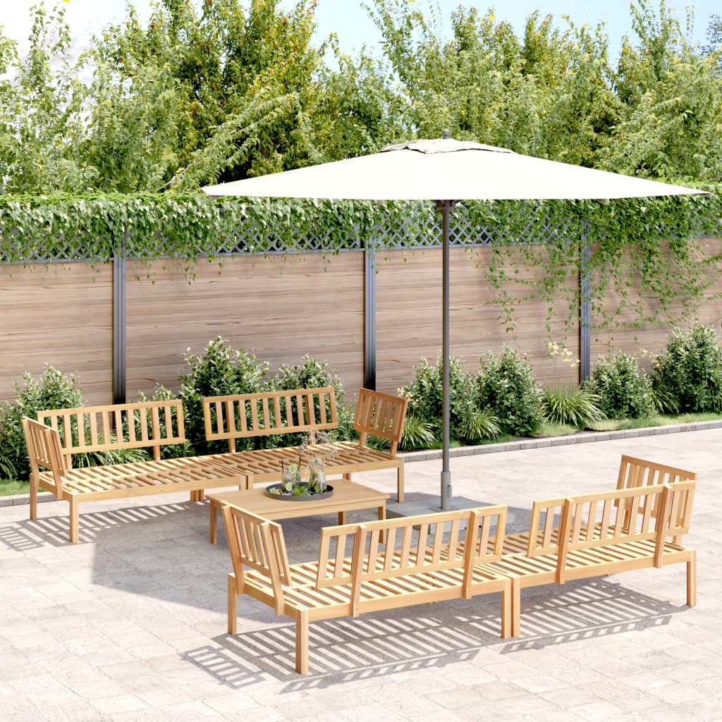 vidaXL Pallet Sofa Set | Natural wood | Solid Acacia wood | Large |  Modular