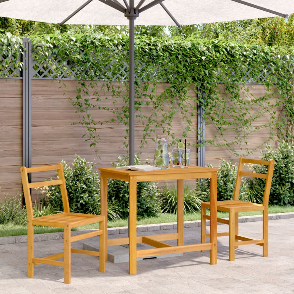 vidaXL Balcony Set | Natural Acacia Wood | Solid Acacia wood | Compact