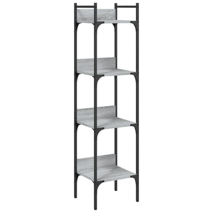 vidaXL Bookshelf 4-Tier Grey Sonoma 35x30x138,5 cm Engineered Wood