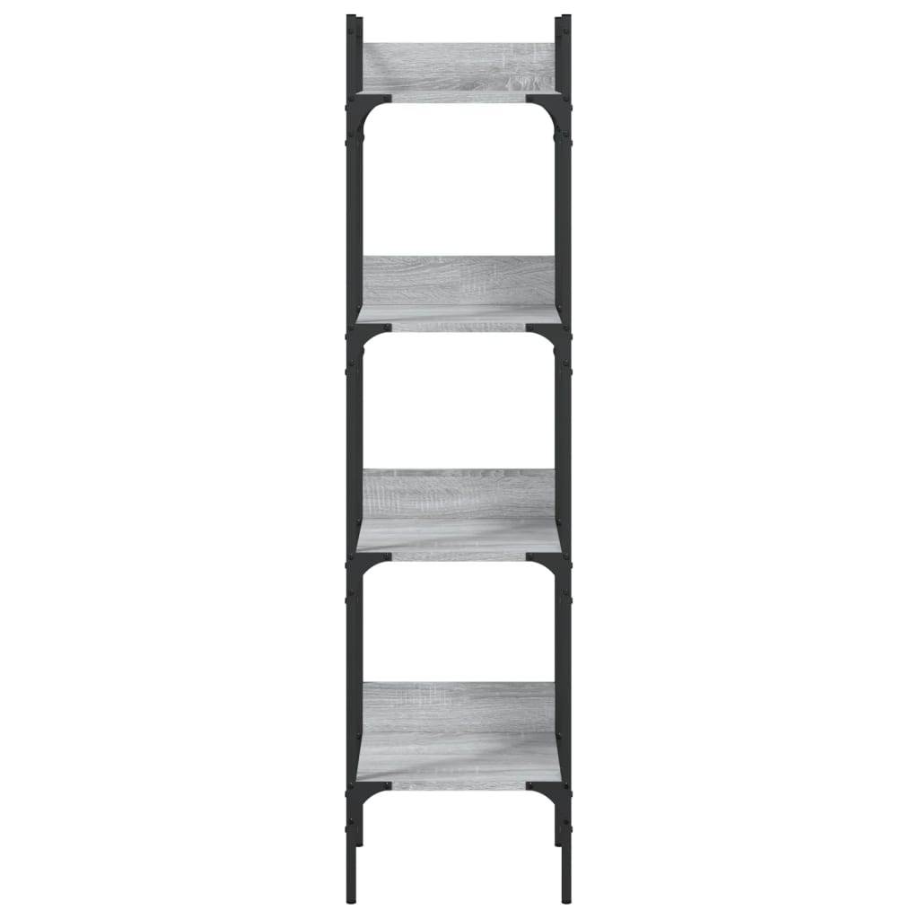 vidaXL Bookshelf 4-Tier Grey Sonoma 35x30x138,5 cm Engineered Wood