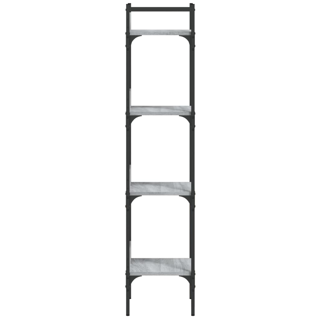 vidaXL Bookshelf 4-Tier Grey Sonoma 35x30x138,5 cm Engineered Wood