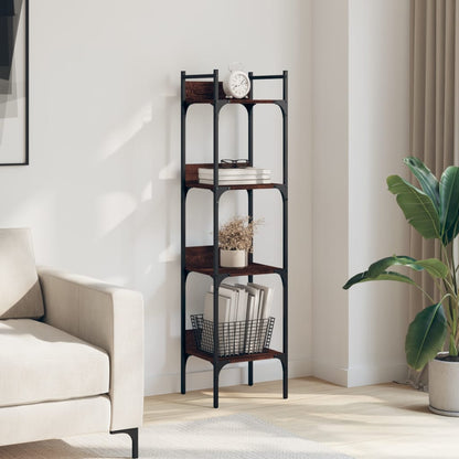 vidaXL Bookshelf 4-Tier Brown Oak 35x30x138,5 cm Engineered Wood
