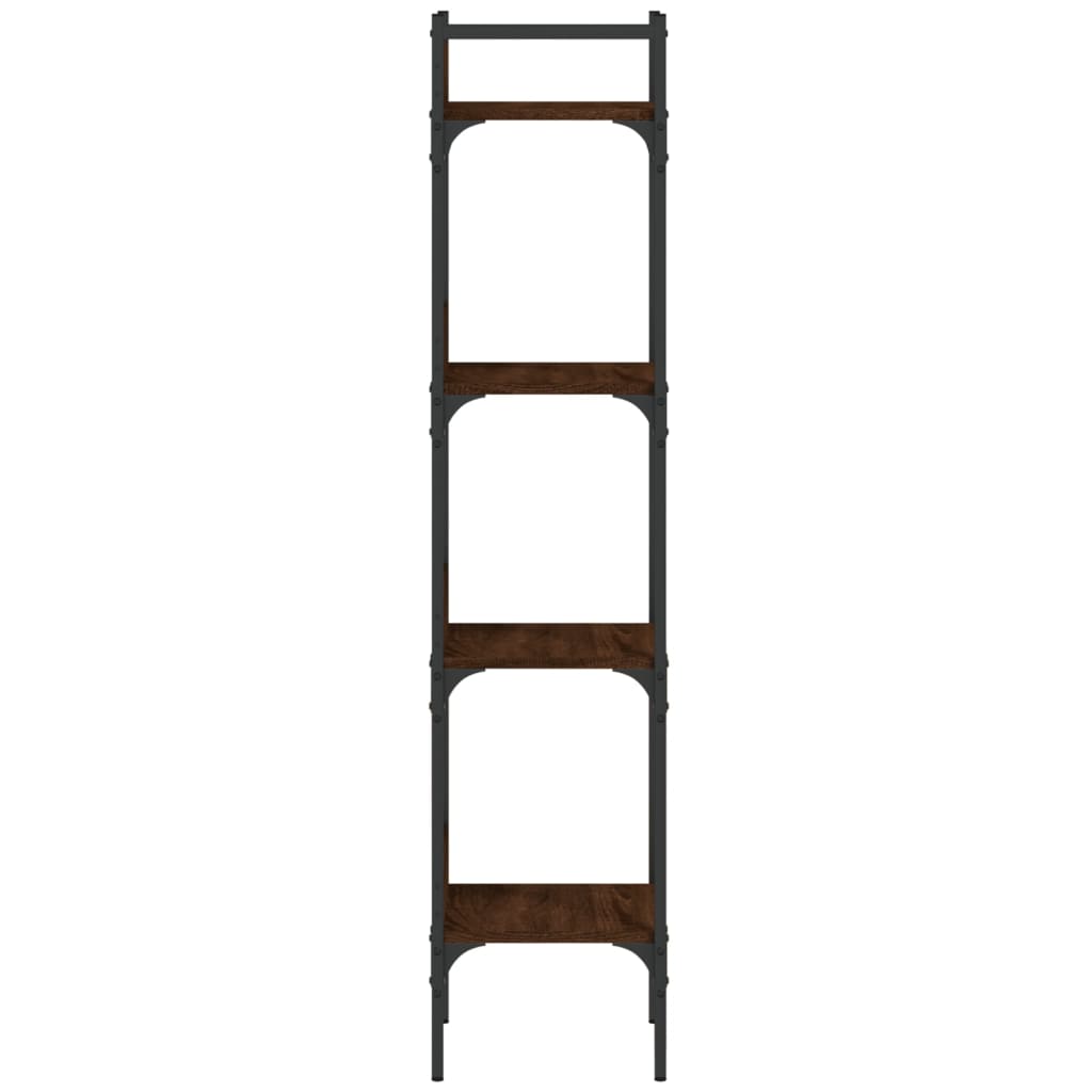 vidaXL Bookshelf 4-Tier Brown Oak 35x30x138.5 cm Engineered Wood