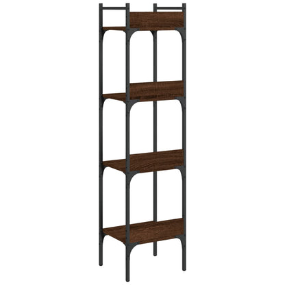 vidaXL Bookshelf 4-Tier Brown Oak 35x30x138.5 cm Engineered Wood