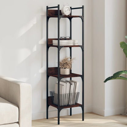 vidaXL Bookshelf 4-Tier Brown Oak 35x30x138,5 cm Engineered Wood