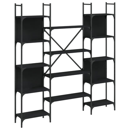 vidaXL Bookshelf | Black | Engineered wood | Large | Bookshelf | Rectangular