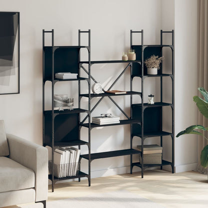 vidaXL Bookshelf | Black | Engineered wood | Large | Bookshelf | Rectangular