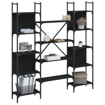 vidaXL Bookshelf | Black | Engineered wood | Large | Bookshelf | Rectangular