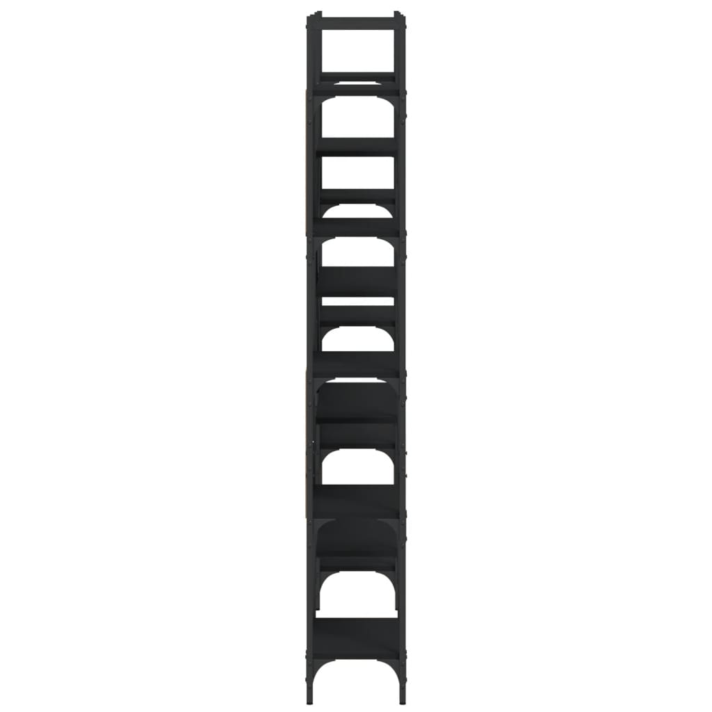 vidaXL Bookshelf | Black | Engineered wood | Large | Bookshelf | Rectangular