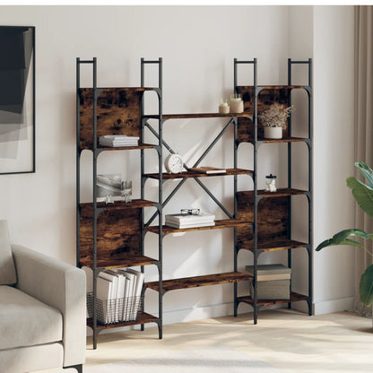 vidaXL Bookshelf | Smoked oak | Engineered wood | Large | Bookshelf
