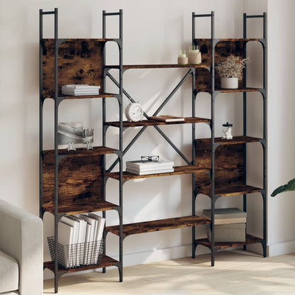 vidaXL Bookshelf | Smoked oak | Engineered wood | Large | Bookshelf
