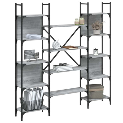 vidaXL Bookshelf Grey Sonoma 155,5x24x166,5 cm Engineered Wood
