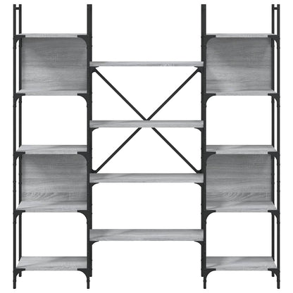 vidaXL Bookshelf Grey Sonoma 155,5x24x166,5 cm Engineered Wood
