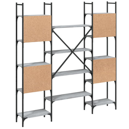 vidaXL Bookshelf | Grey Sonoma | Engineered wood, powder-coated steel | Tall