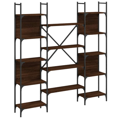 vidaXL Bookshelf Brown Oak 155,5x24x166,5 cm Engineered Wood