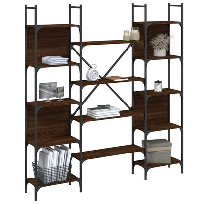 vidaXL Bookshelf Brown Oak 155.5x24x166.5 cm Engineered Wood