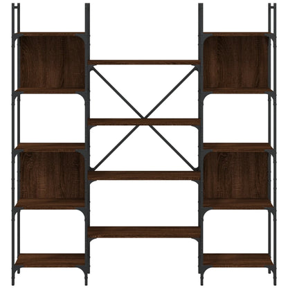 vidaXL Bookshelf Brown Oak 155.5x24x166.5 cm Engineered Wood