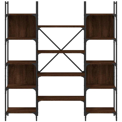 vidaXL Bookshelf Brown Oak 155,5x24x166,5 cm Engineered Wood