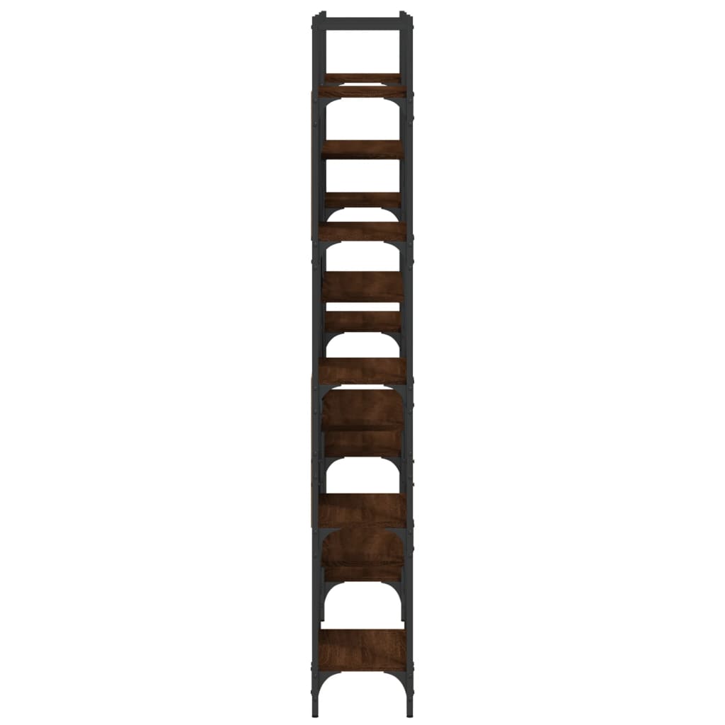 vidaXL Bookshelf Brown Oak 155.5x24x166.5 cm Engineered Wood